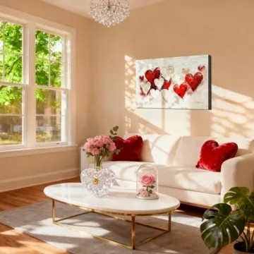 RIBNTAK Valentine’s Day Framed Canvas Wall Art 8x12