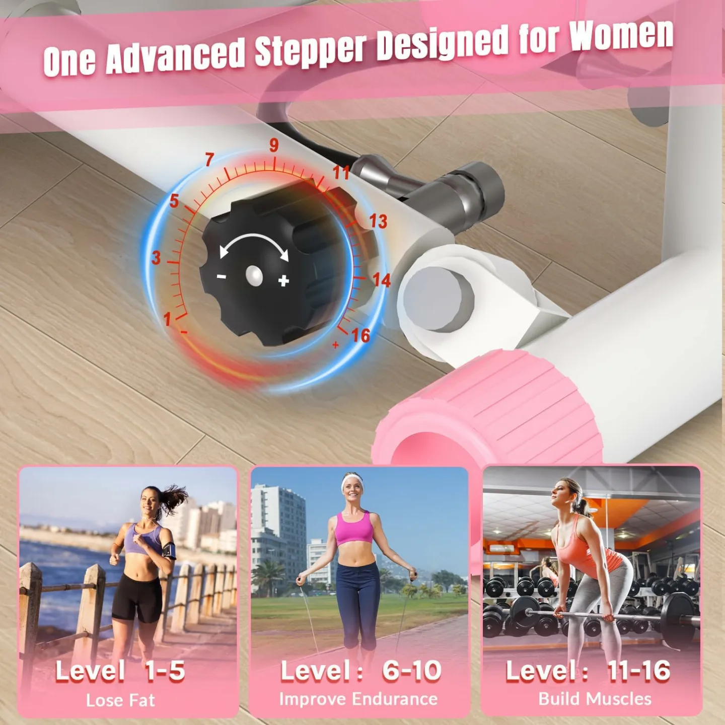Adjustable Stair Steppers for Home Fitness Equipment