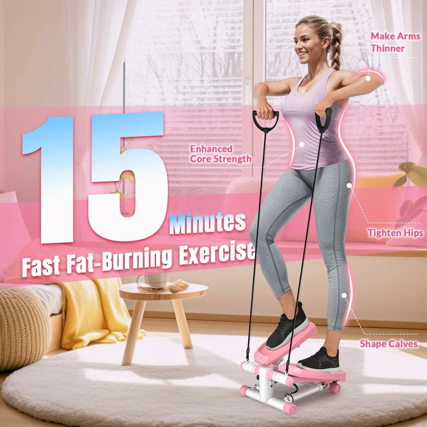 Adjustable Stair Steppers for Home Fitness Equipment