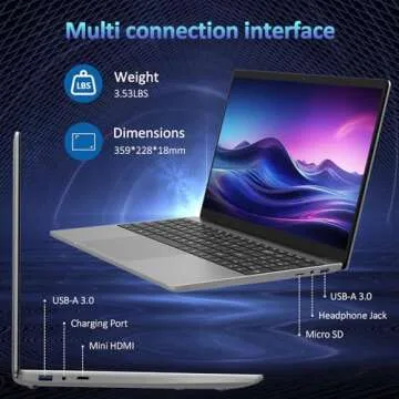 High-Performance Auusda 15.6" Laptop with Upgradable RAM