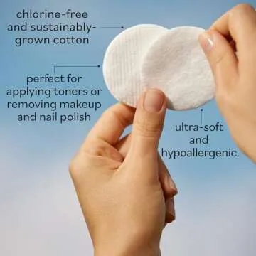 Sky Organics Organic Cotton Rounds for Sensitive Skin, 100% Pure GOTS Certified Organic for Beauty & Personal Care, 300 ct