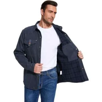 Flannel Lined Shirt Jacket for Rugged Style and Comfort
