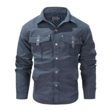 Flannel Lined Shirt Jacket for Rugged Style and Comfort