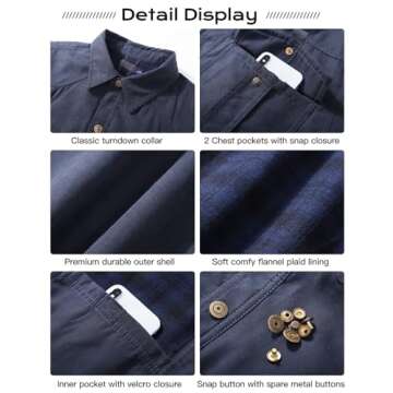 Flannel Lined Shirt Jacket for Rugged Style and Comfort