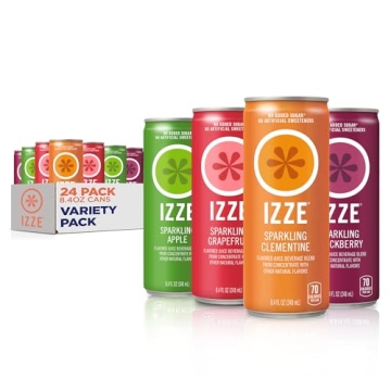 Izze Sparkling Juice Variety Pack - 24 Count of Refreshing Flavors