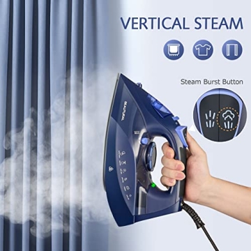 BEAUTURAL Steam Iron with Ceramic Coated Soleplate