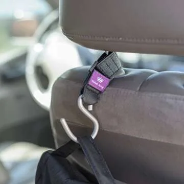 Think King Mighty Buggy Hook for Stroller, Wheelchair, Rollator, Walker, 2 Pack, Black/Brushed Aluminum, 2 Count (Pack of 1)