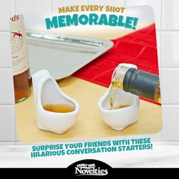 Urinal Shot Glasses Set of 2 - Fun Party Gag Gifts
