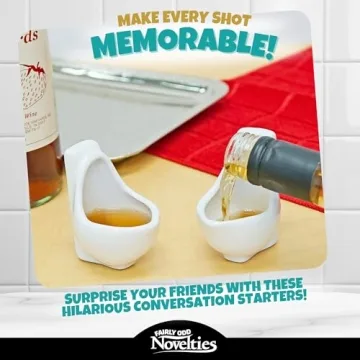 Urinal Shot Glasses Set of 2 - Fun Party Gag Gifts