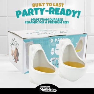 Urinal Shot Glasses Set of 2 - Fun Party Gag Gifts