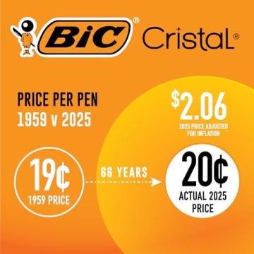 BIC Cristal Xtra Smooth Ballpoint Pens, 10 Count Blue