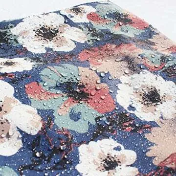 ESVAN Original Floral Water Resistant Large Tote Bag Shoulder Bag for Gym Beach Travel Daily Bags Upgraded