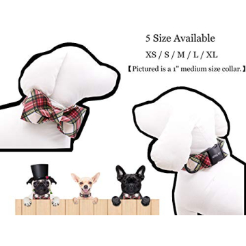 Festive Christmas Dog Collar Bowtie for Holiday Fun