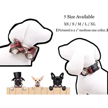 Festive Christmas Dog Collar Bowtie for Holiday Fun