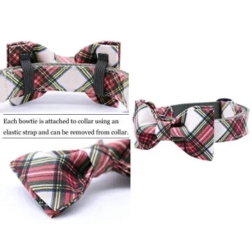 Festive Christmas Dog Collar Bowtie for Holiday Fun