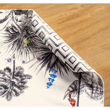 Maison d' Hermine Placemats 100% CottonSet of 4 Dinner Placemat, Decorative Washable Cloth Placemat, Dining, Buffet Parties & Camping, Amazonia - Thanksgiving/Christmas