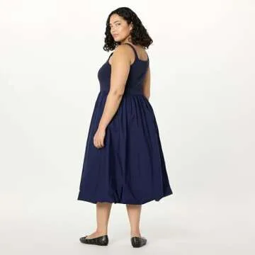 Tina Scoop Neck Midi Dress - Chic & Versatile Women's Dress