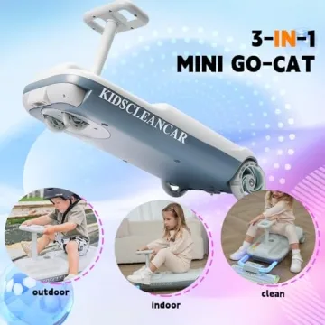 KIDSCLEANCAR Portable Go Kart 12v Ride On Race Car for Kids