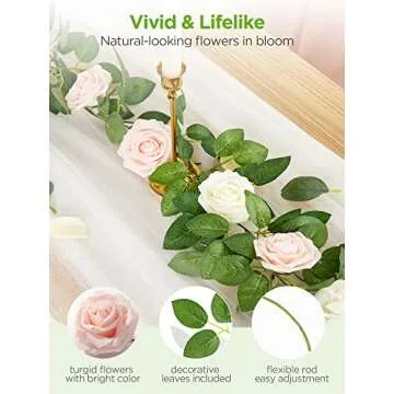 InnoGear Artificial Roses Foam Flowers, 50 Pcs Blush Roses Artificial Flowers Fake Roses for Decorat...