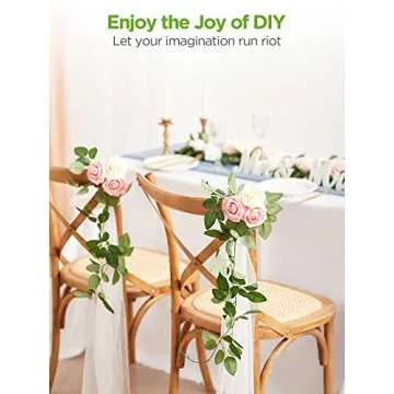 InnoGear Artificial Roses Foam Flowers, 50 Pcs Blush Roses Artificial Flowers Fake Roses for Decoration DIY Wedding Bouquets Centerpieces Bridal Shower Party Valentine's Day Christmas Xmas