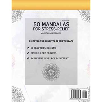 50 Mandalas for Stress-Relief (Volume 1) Adult Coloring Book: Beautiful Mandalas for Stress Relief a...