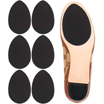 Dr. Shoesert Non-Slip Shoe Pads Adhesive Shoe Sole Protectors, High Heels Anti-Slip Shoe Grips (Blac...