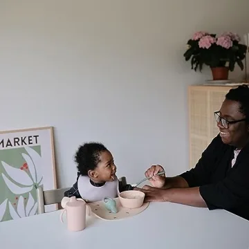 Mushie Silicone Baby Bib | Adjustable, Waterproof & Stylish