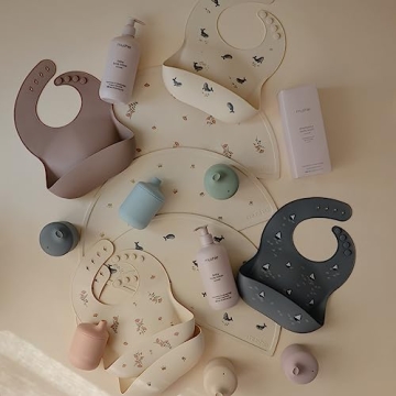 Mushie Silicone Baby Bib | Adjustable, Waterproof & Stylish