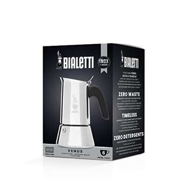Bialetti - New Venus Induction, Stovetop Coffee Maker, Suitable for all Types of Hobs, Stainless Ste...