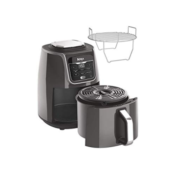 Ninja AF161 Max XL Air Fryer that Cooks, Crisps, Roasts, Bakes, Reheats and Dehydrates, with 5.5 Quart Capacity, and a High Gloss Finish, Grey