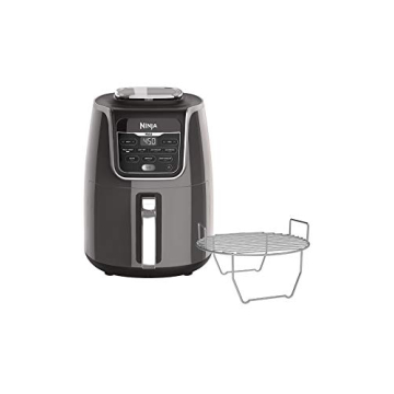 Ninja AF161 Max XL Air Fryer that Cooks, Crisps, Roasts, Bakes, Reheats and Dehydrates, with 5.5 Quart Capacity, and a High Gloss Finish, Grey