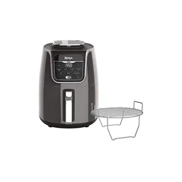 Ninja AF161 Max XL Air Fryer that Cooks, Crisps, Roasts, Bakes, Reheats and Dehydrates, with 5.5 Quart Capacity, and a High Gloss Finish, Grey
