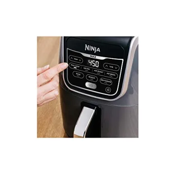 Ninja AF161 Max XL Air Fryer that Cooks, Crisps, Roasts, Bakes, Reheats and Dehydrates, with 5.5 Quart Capacity, and a High Gloss Finish, Grey