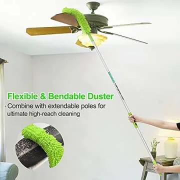 Wontolf 62'' Car Wash Brush with Long Handle Chenille Microfiber Car Wash Mop Mitt Car Cleaning Kit Windshield Window Squeegee Car Duster Microfiber Towels Wheel Tire Brush for Cars RV Truck Boat