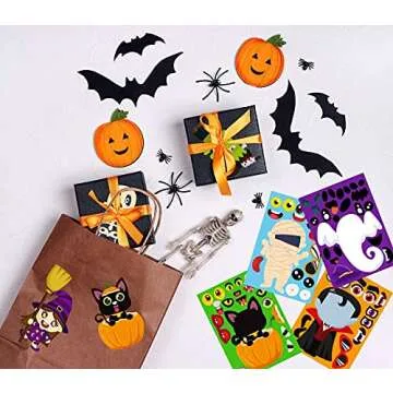 Fun Halloween Make a Face Stickers for Kids - 32PCS