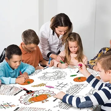 Gatherfun Thanksgiving Color-in Tablecloth for Fun Activities