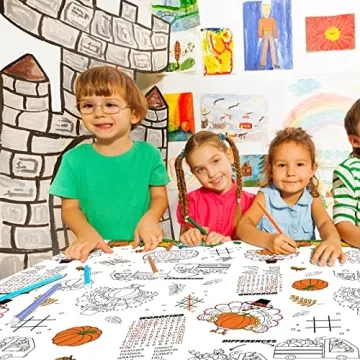 Gatherfun Thanksgiving Color-in Tablecloth for Fun Activities