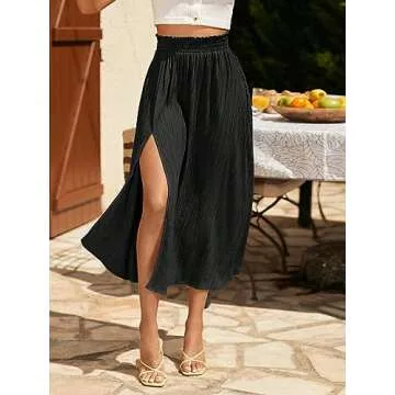 Stylish SweatyRocks High Waist Split Thigh Skirt for Women
