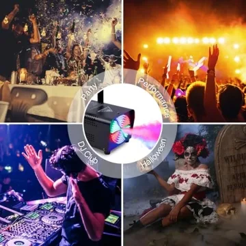 ATDAWN Fog Machine with 126 Multi-Color LED Lights