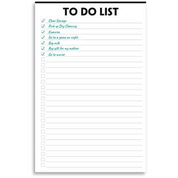 To Do List Notepad - 5.5"x8.2", 50 Sheets, To Do Notebook with Check List Organizing, Tear Off, Simple Script, College Ruled To Do Planner for Daily Task