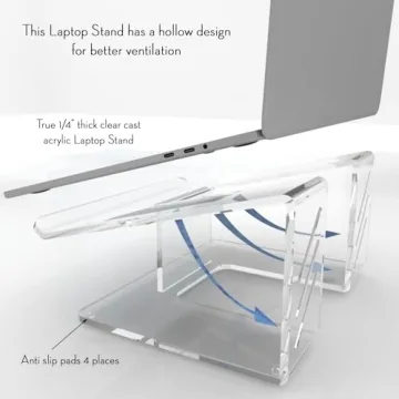 Stylish Acrylic Laptop Stand for Ergonomic Comfort