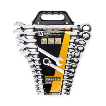 GEARWRENCH 13 Pc. 12 Pt. Reversible Ratcheting Combination Wrench Set, SAE - 9509N