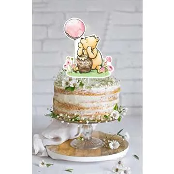 Classic The Pooh Cake Topper For Girls Baby Shower Winnie Bee Birthday Party Decorations Cute Centerpieces