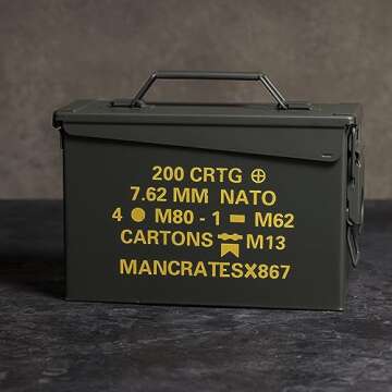 Man Crates Premium Snack-munition Ammo Can – Includes 3 Meat Stick Flavors and Snacks – Ships In A Glorious, Steel Ammo Can – Ultimate Gift for Meat Lovers