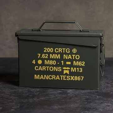 Man Crates Premium Snack-munition Ammo Can – Includes 3 Meat Stick Flavors and Snacks – Ships In A Glorious, Steel Ammo Can – Ultimate Gift for Meat Lovers