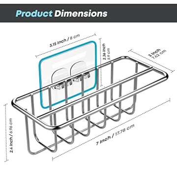 KESOL 2-in-1 Kitchen Sink Sponge and Dish Cloth Holder