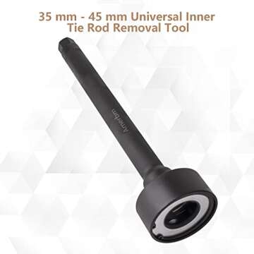 Amerbm 35 mm - 45 mm Universal Inner Tie Rod Removal Tool 30 mm Drive Tube Tie Rods Tool Heavy-Duty ...