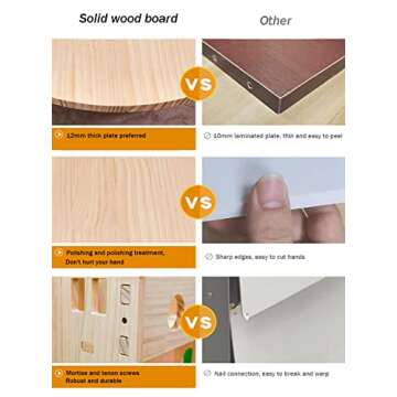 Bear Qiaqia Rotating Bookshelf, Kids Bookshelf, 360 Display Floor Standing Bookcase Storage Rack Children's Bookshelf, Wood Storage Organizer for Kids