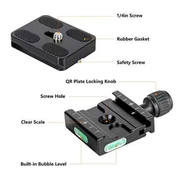 Superior 50mm Quick Release Plate Clamp for Arca Swiss DSLR Tripod