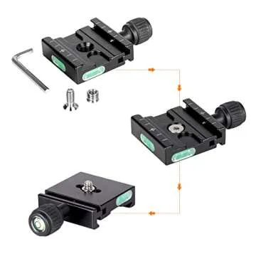 50mm Quick Release Clamp Adapter for DSLR Camera Tripods
